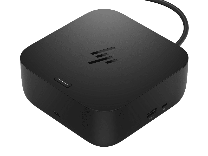 HP USB-C Dock G6 100W, Porturi: 2x USB Type-C (data & 15W USB Power Delivery)/ 1x USB Type-A 10Gbs/ 2x USB Type-A 5Gbs/ 2x DisplayPort 1.4/ 1x RJ-45/ 1x HDMI 2.1, Dimensiuni: 12.1 x 12.1 x 5.1 cm, Greutate: 0.68Kg, 3yw