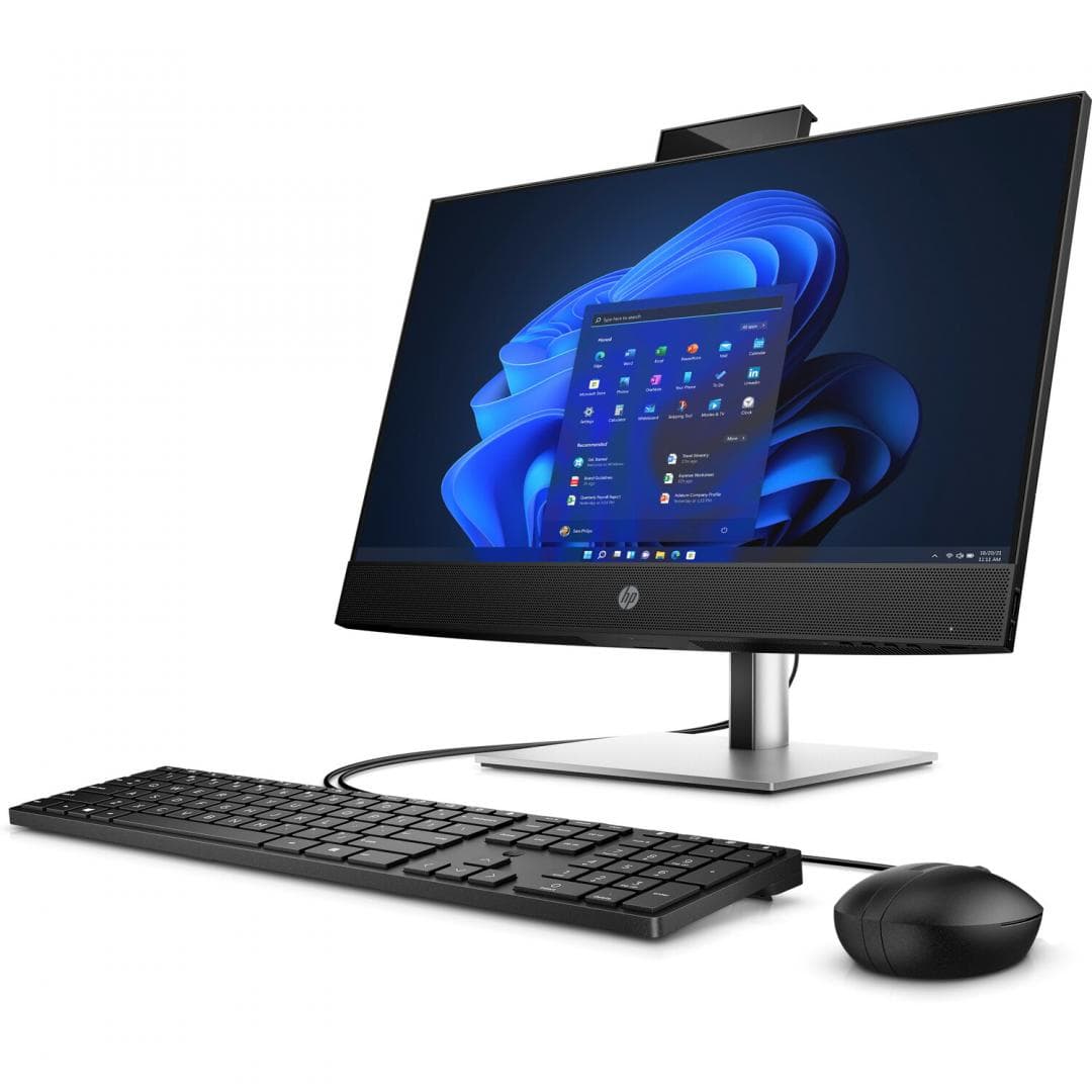 All-in-One HP ProOne440 G9  cu procesor Intel Core i5-14500T 14 Core (1.7 GHz, up to 4.8 GHz, 24MB), 16GB DDR5 4800MHz (1x16GB), 512GB M.2 2280 PCle NVMe, video  integrat Intel UHD Graphics, Free DOS, Black, 1yw