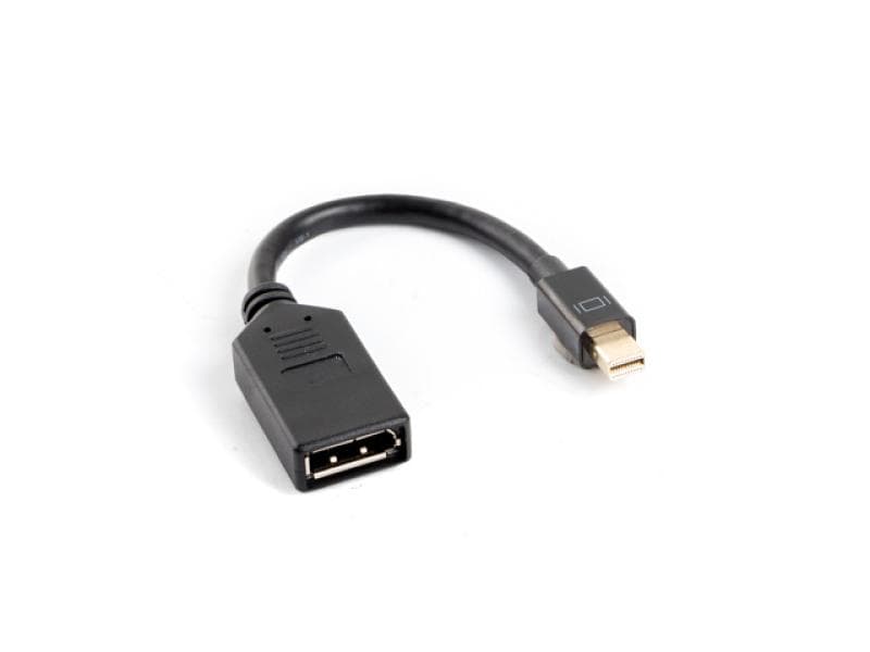 Cablu adaptor Mini DisplayPort(M) 1.1 -> DisplayPort(F) 10 cm negru