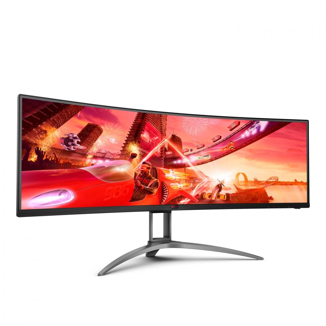 Monitor AOC 48.8" AG493UCX2, Curvature: 1800R, Diagonal (inch): 48.8, Diagonal (cm): 124, Aspect ratio: 32:9, Panel: VA, Resolution: 5120x1440, Refresh Rate: 165Hz, Response time GtG: 4ms, Response time MPRT: 1ms, Brightness (max): 400 cd/m², Contrast (static) : 3000:1, Contrast (dynamic): 80M:1