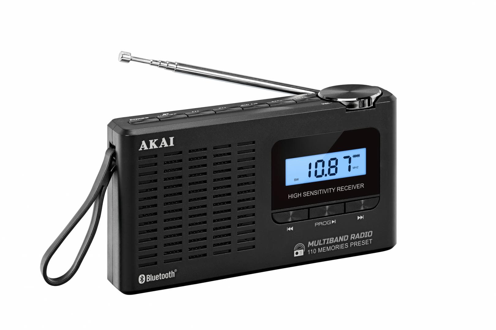 Radio cu ceas Akai APR-600 cu baterii 3x AAA, bluetooth 5.0, 0.8W, negru