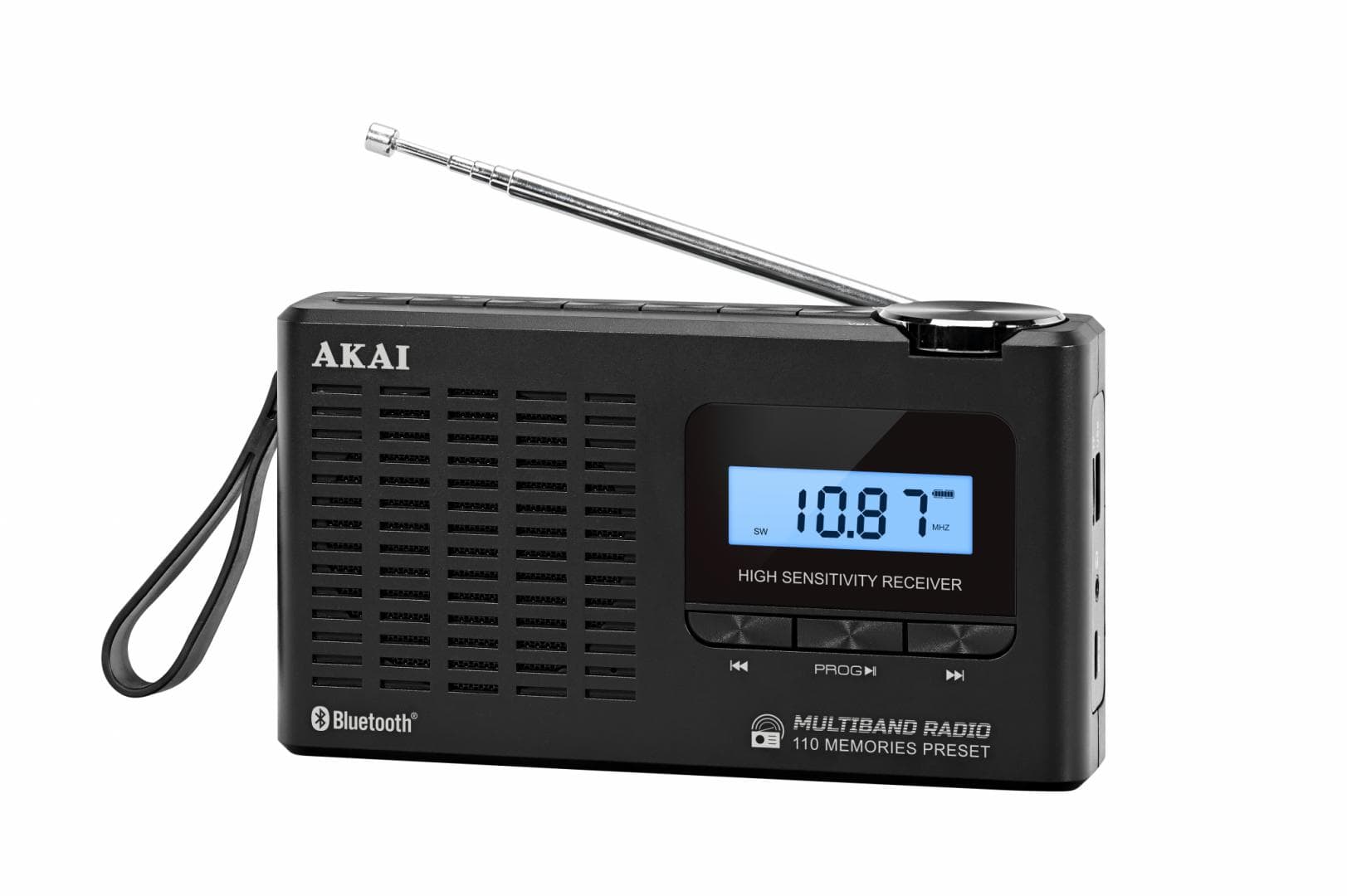 Radio cu ceas Akai APR-600 cu baterii 3x AAA, bluetooth 5.0, 0.8W, negru