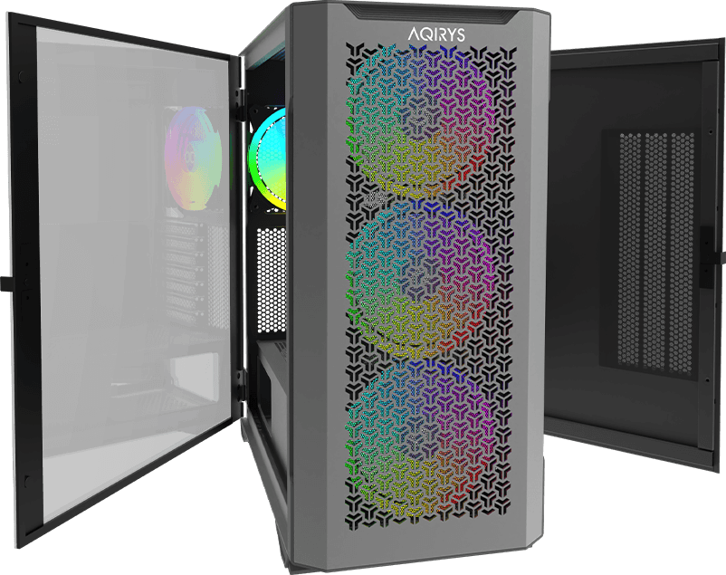 Carcasa AQIRYS AQUILLA Mid Tower ARGB NEGRU