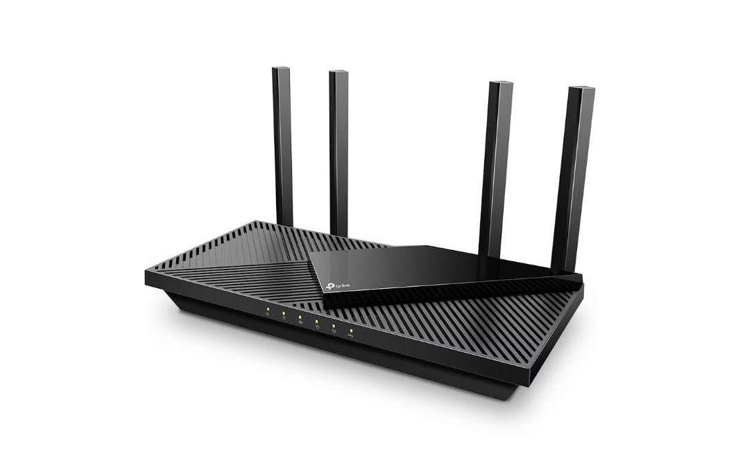 TP-Link Wireless Router, ARCHER AX55 PRO ;dual band AX3000 5 GHz: 2402 Mbps (802.11ax), 2.4 GHz: 574 Mbps(802.11ax), Standard and Protocol: IEEE 802.11ax/ac/n/a 5 GHz, IEEE 802.11ax/n/b/g 2.4 GHz, 4 x Antene Externe fixe, 1× Port WAN/LAN Gigabit de 2.5, 1× Port WAN/LAN Gigabit, 3 × Porturi LAN