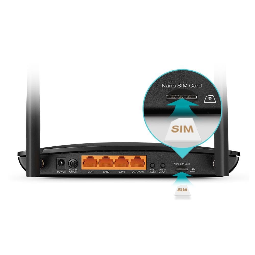 TP-LINK ROUTER 4G+ AC1200 Dual-Band CAT6 ARCHER MR500, interfata: 1× Porturi LAN/WAN 10/100/1000 Mbps, 3× Porturi LAN 10/100/1000 Mbps, 1× Slot Micro SIM, Dimensiuni: 202 × 141 × 33.6 mm, 2× Antene externe LTE detașabile, Standarde Wireless: IEEE 802.11a/n/ac 5 GHz, IEEE 802.11b/g/n 2.4 GHz, Rata de