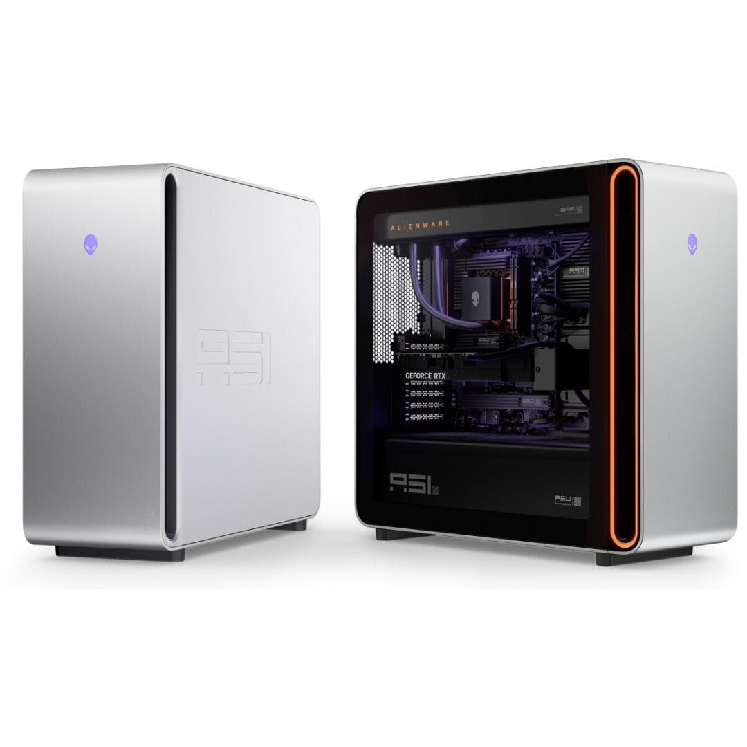 Desktop Gaming Alienware Area-51 AAT2265, 1500W Platinum Rated ATX12VO PSU, 360mm Liquid-Cooled CPU, AMD Ryzen(TM) 9 9950X3D Processor (16 cores, 144MB Total Cache, 4.3GHz to 5.7GHz), NVIDIA(R) GeForce RTX(TM) 5090, 32GB GDDR7, 64GB Dual Channel DDR5 XMP, 2x32GB, 6400MT/s, 4TB M.2 PCIe Gen4 NVMe