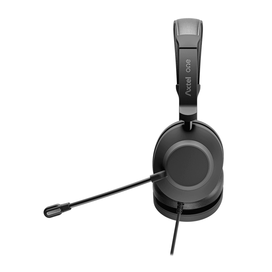 HEADSET AXTEL ONE UC35 STEREO HD AXH-ONE , Corded, Plug&Play USB / 3.5mm Jack Headset Conectivity USB-A, USB-C; Jack / with STEREO HD . Speaker Size has 40 mm / Passive noise reduction : STRONG / Vegan Leather