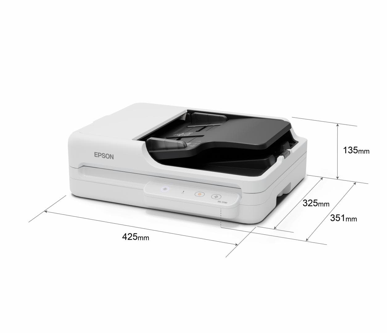 EPSON WorkForce DS-1730 DESKTOP A4 SCANNER, Tip Flatbed, Rezolutie 1.200 DPI x 1.200 DPI, ADF 600 DPI x 600 DPI, Formate hartie: A4 (21.0x29.7 cm), A5 (14.8x21.0 cm), A6 (10.5x14.8 cm), B5, B6, Letter, Letter Legal, Susra lumina: ReadyScan LED technology, Viteza scanare: Monochrome:30 pages/min -