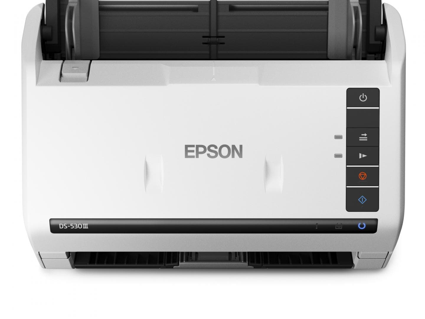 EPSON WORKFORCE DS-530III A4 SCANNER, format A4, Rezolutie: 600 x 600dpi, Senzor ultrasonic, CIS, Sursa lumina: LED, Viteza scanare: 40 ppm, Capacitate ADF: 60 coli, Volum zilnic: 6500 pagini, Duplex, Interfata: USB, Dimensiuni: 296‎ x 169 x 176 mm, 3.7kg, Format fisiere: BMP, JPEG, TIFF