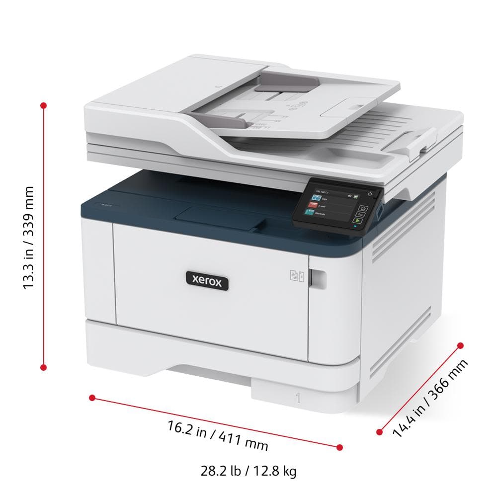Multifunctional laser mono Xerox Workcentre B315V_DNI, (Tiparire, Copiere, Scanare, Fax),Dimensiune: A4, Viteza: 42 ppm letter/40 ppm A4 Rezolutie: 600X600 dpi, Procesor: 1 Ghz, Memorie: 512mb, Alimentare cu hartie standard: 250 coli, DADF, Limbaje de imprimare: PCL 5/6, PostScript 3, Interfata