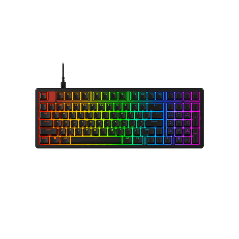Tastatura gaming HyperX Origins 21800, membrana, lungime cablu 1.8m, iluminare RGB (16,777,216 colors), polling rate 8000 Hz, negru
