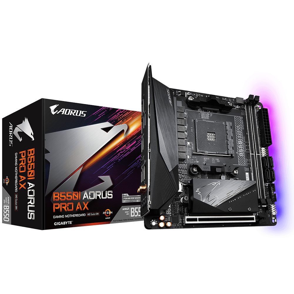 Placa de bază Gigabyte B550I AORUS PRO AX AM4