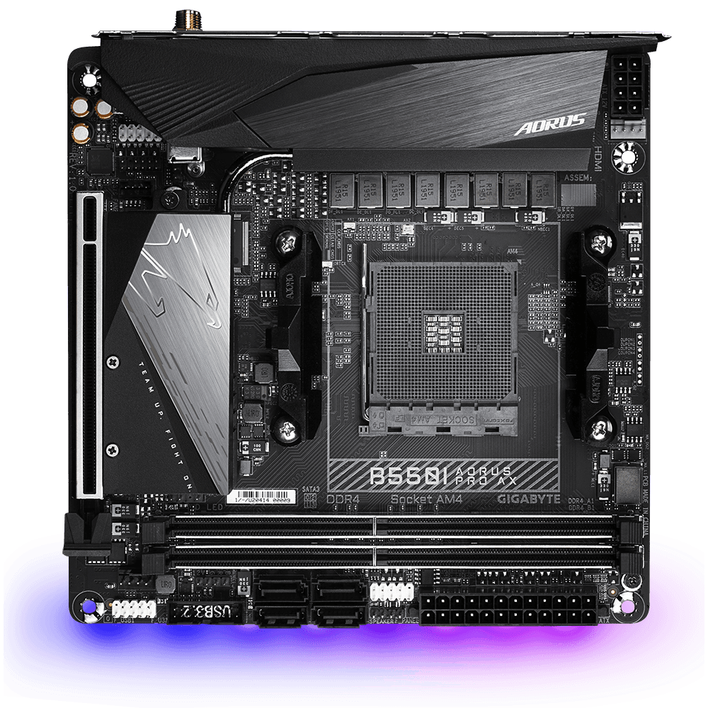 Placa de bază Gigabyte B550I AORUS PRO AX AM4
