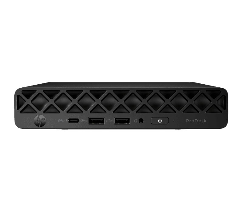 Desktop HP ProDesk 4 G1i Desktop Mini, Intel Core Ultra 5 225T 10-Core (2.5GHz, up to 4.9GHz, 20MB), video integrat Intel UHD Graphics, RAM 16GB DDR5 5600MHz (1x16GB), SSD 512GB M.2 2280 PCIe NVMe , no ODD, LAN 10/100/1000, Intel AX211 Wi-Fi 6E + Bluetooth 5.3, porturi: 2x USB Type- A 10Gbps/ 3x USB