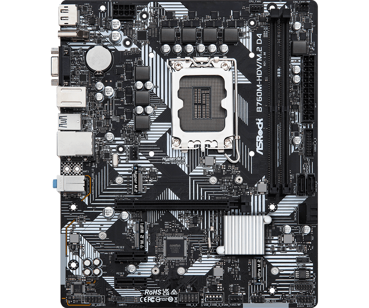 Placa de bază ASRock B760M-HDV/M.2 DDR4 LGA1700