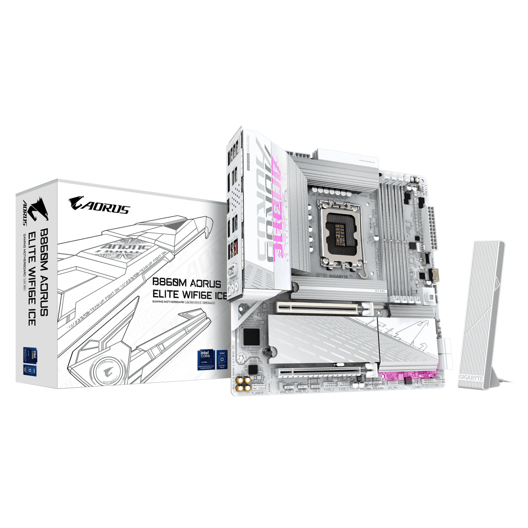 Placa de bază Gigabyte B860M AORUS ELITE WIFI6E ICE LGA1851