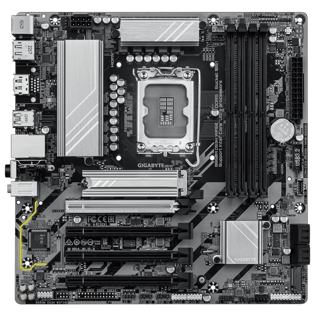 Placa de bază Gigabyte B860M DS3H WIFI6E LGA1851