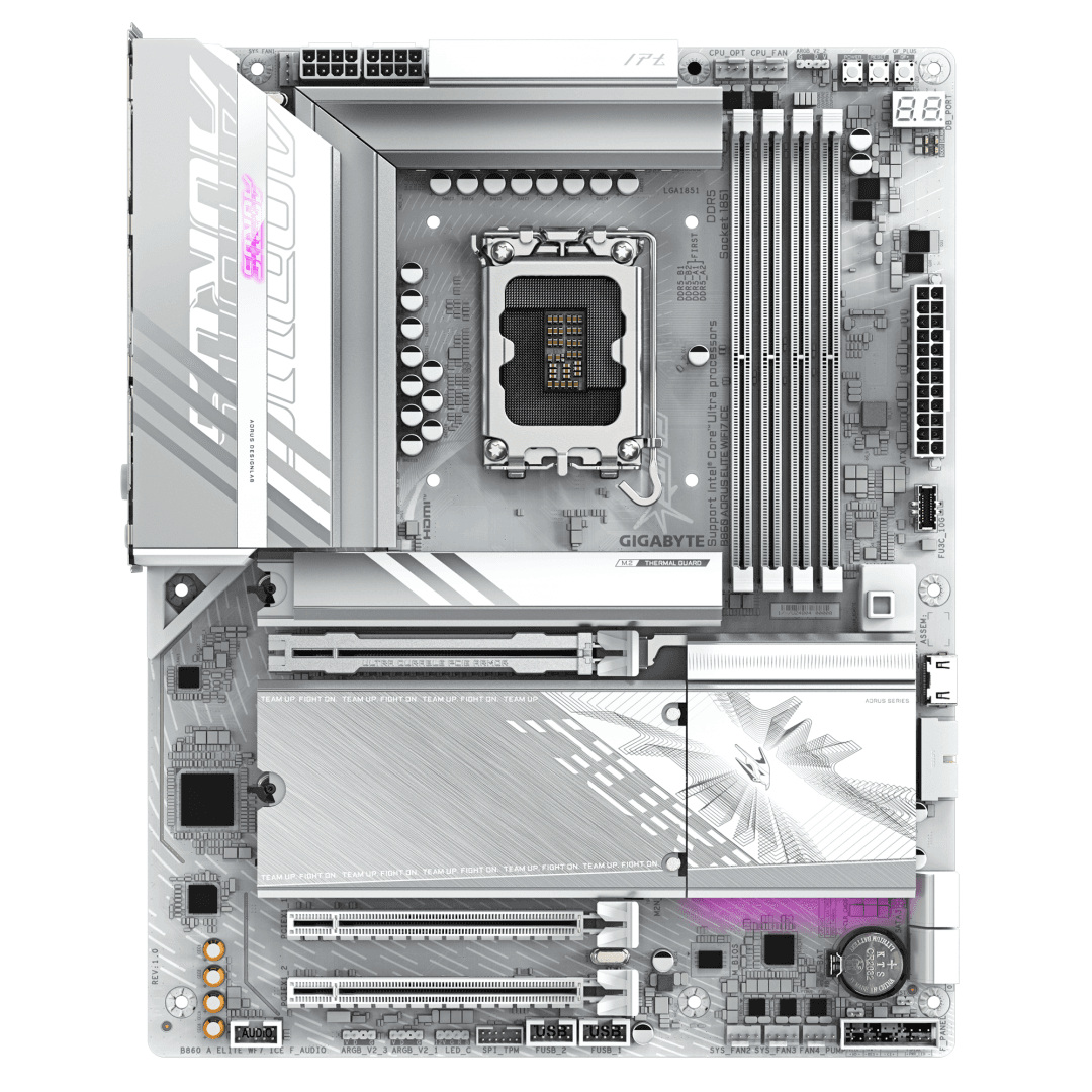 Placa de bază Gigabyte B860 AORUS ELITE WIFI7 ICE LGA1851