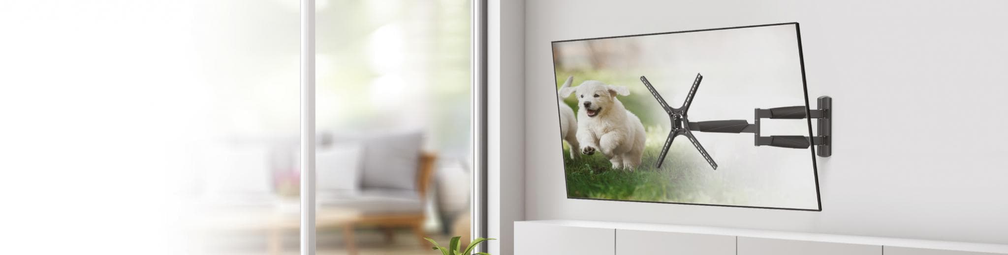 Suport TV de perete Barkan, cu brat 13"- 65", Max 36kg, VESA 400x400, negru