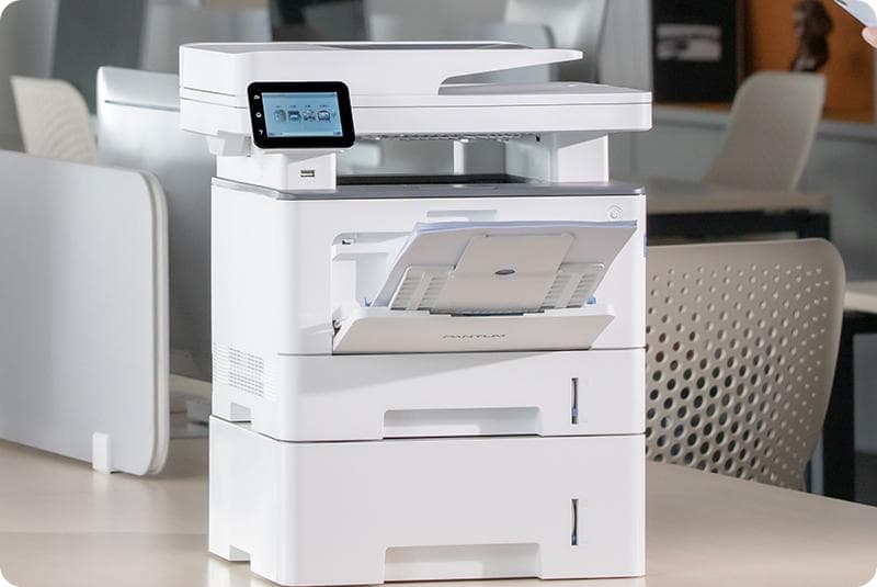 Multifunctional laser monocrom Pantum BM5110ADW  Imprimare/Copiere/Scanare, Dimensiune:A4, Viteza: Imprimare si copiere:40 ppm, Rezolutie: 1200 x 1200, Procesor: 1.2 GHz, memorie:512 MB,Ecran 3.5 inch touch screen, Interfata:High-speed USB 2.0,IEEE 802.3 10/100/1000Base-Tx,WiFi(2.4G/5G):IEEE