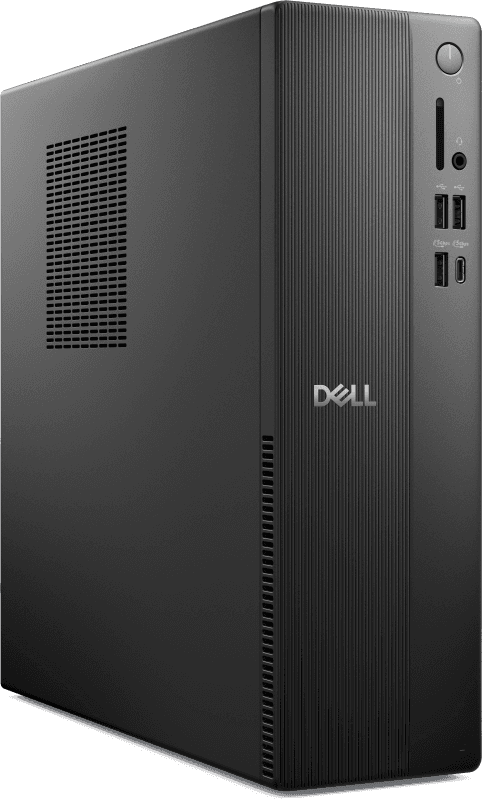 Dell Pro Slim Essential (QVS1260), desktop slim chassis, 180W PSU, ENERGY STAR Qualified, Intel Core i3-14100 processor (12 MB cache, 4 cores, 8 threads, up to 4.7 GHz), Intel UHD Graphics 730, 8GB: 1 x 8 GB, DDR5, 4800 MT/s, 512GB M.2 PCIe NVMe SSD, No Media Card Reader, No PCIe add-in card