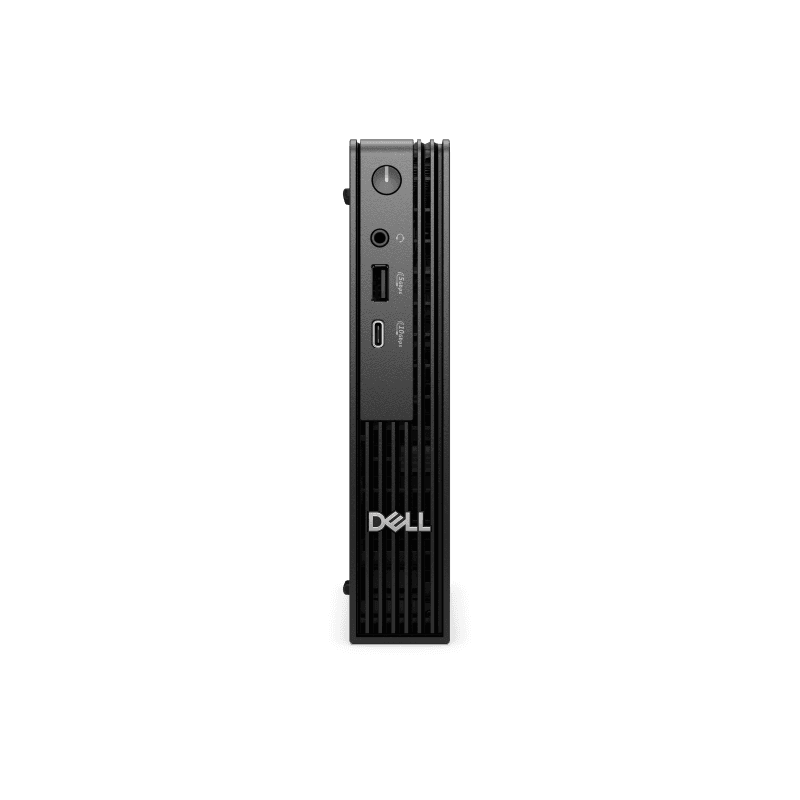 Desktop Dell PRO Micro QCM1250, 65W AC rugged adapter, 4.5mm barrel, E4, EPEAT 2018 Registered (Gold), ENERGY STAR Qualified, Intel(R) Core(TM) i3 14100T (4 cores, up to 4.4GHz), 16 GB: 1 x 16 GB, DDR5, up to 4800 MT/s, non-ECC, 512GB SSD, No Optical Drive, Internal Speaker, Internal WiFi Antenna