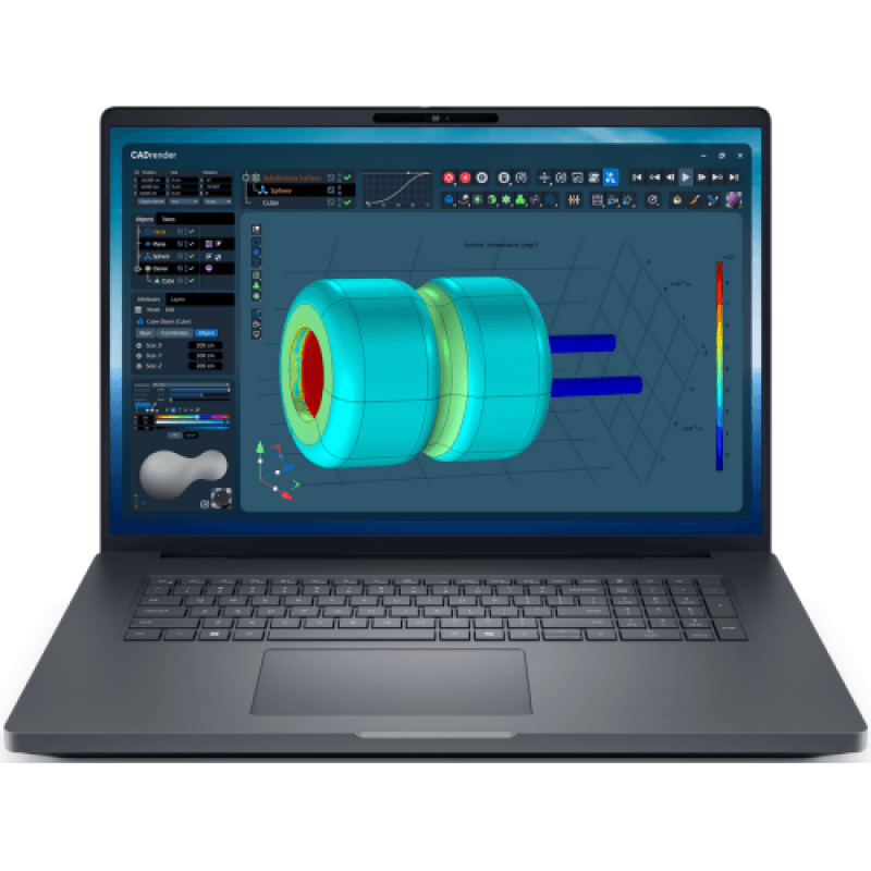 Laptop Workstation Dell Pro Max 18 Plus, cu procesor Intel Core Ultra 7 265HX, 18'' IPS, 32 GB DDR5, 1 TB SSD, NVIDIA RTX PRO 3000 12 GB GDDR7, Linux