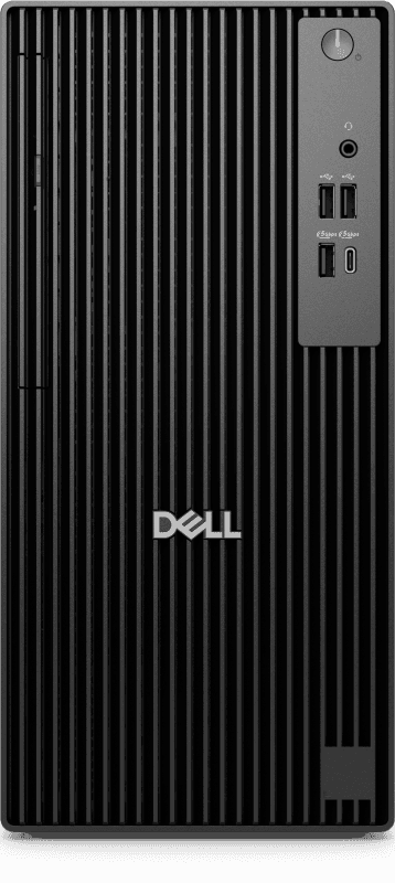 Dell Pro Tower (QCT1255), desktop tower chassis with TPM, 180W Bronze PSU, ENERGY STAR Qualified, EPEAT Silver with Climate+, AMD Ryzen 5 8500G processor (6 cores, up to 5.0 GHz), Integrated Graphics, 8GB: 1 x 8 GB, DDR5, up to 4800 MT/s, non-ECC, 512GB SSD, 8x DVD+/-RW 9.5mm Slimline optical drive
