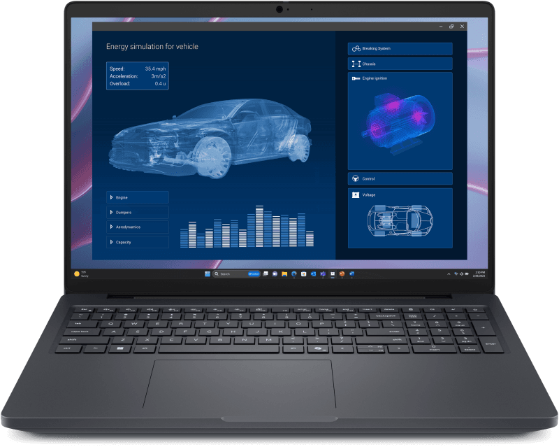Laptop Workstation DELL Pro Max 16, cu procesor Ryzen AI 7 PRO 350, 16'' WVA, 32 GB LPDDR5x, 1 TB SSD, NVIDIA RTX PRO 1000, 8GB GDDR7, Windows 11 Pro
