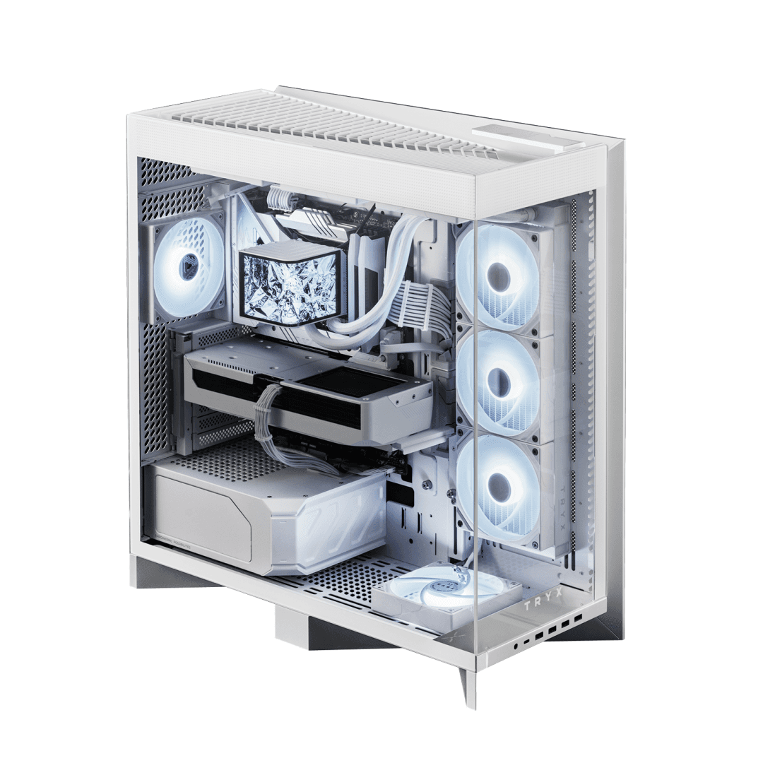 Carcasa TRYX LUCA L70 Mid Tower ALB, Tempered Glass, Sloturi Expansiune 7, Drive Bays: 2x 3,5" 9x2,5", Ventilatoare Suportate: 8 (spate: 1x120mm, sus: 2x120mm sau 2x140mm, lateral: 3x120mm sau 3x140mm, jos: 1x 120mm sau 1x140mm ), Format Placa De Baza Suportat: Mini-ITX, Micro-ATX, ATX, E-ATX