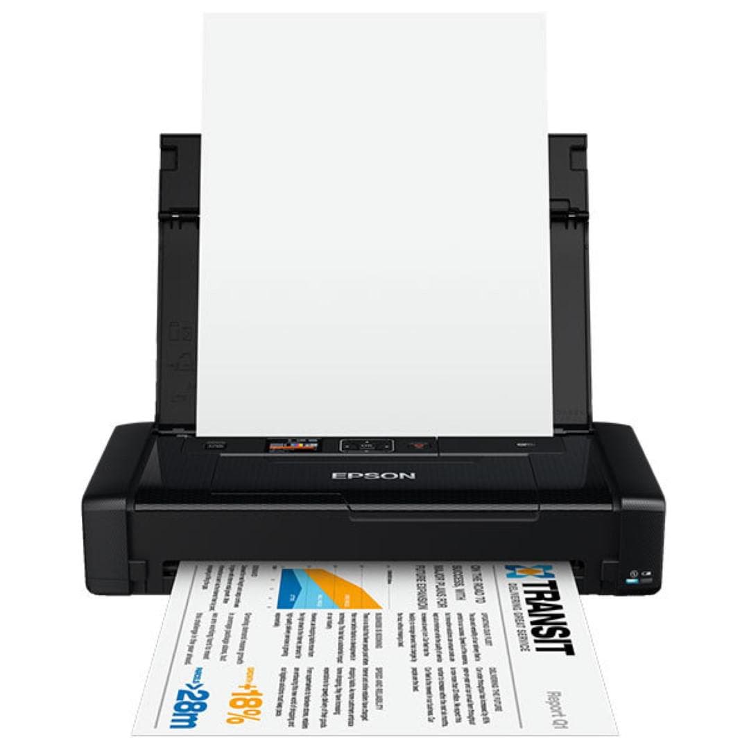 Imprimanta inkjet color portabila Epson WF-100W, dimensiune A4, viteza 7ppm alb-negru, 4ppm color, rezolutie 5760x1440 dpi, alimentare hartie 20 coli, interfata USB2.0, Wireless,  Wi-Fi Direct, PictBridge, Google Cloud Print, Air Print, Epson Connect (iPrint, Email Print, Remote Print Driver)