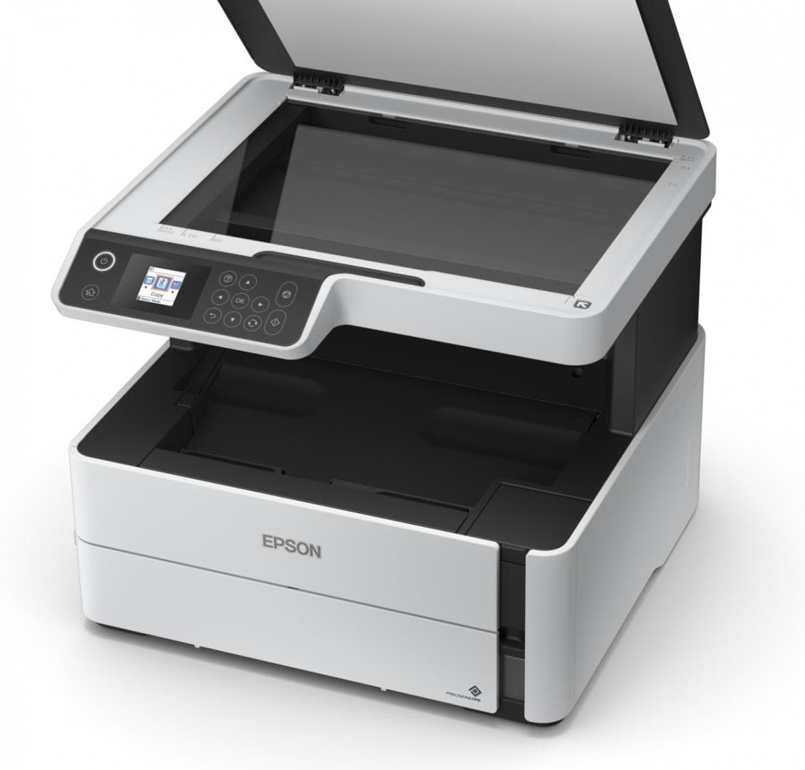 Multifunctional inkjet mono Eco tank M2170, dimensiune A4 (Printare, Copiere, Scanare), viteza 39ppm alb-negru, rezolutie 1200 x 2400 dpi, alimentare hartie 250 coli, scanner CIS rezolutie 1200x2400 dpi, Ecran LCD 3.7cm, interfata: USB, Ethernet, WiFi, Wi-Fi Direct, consumabile: C13T01L14A