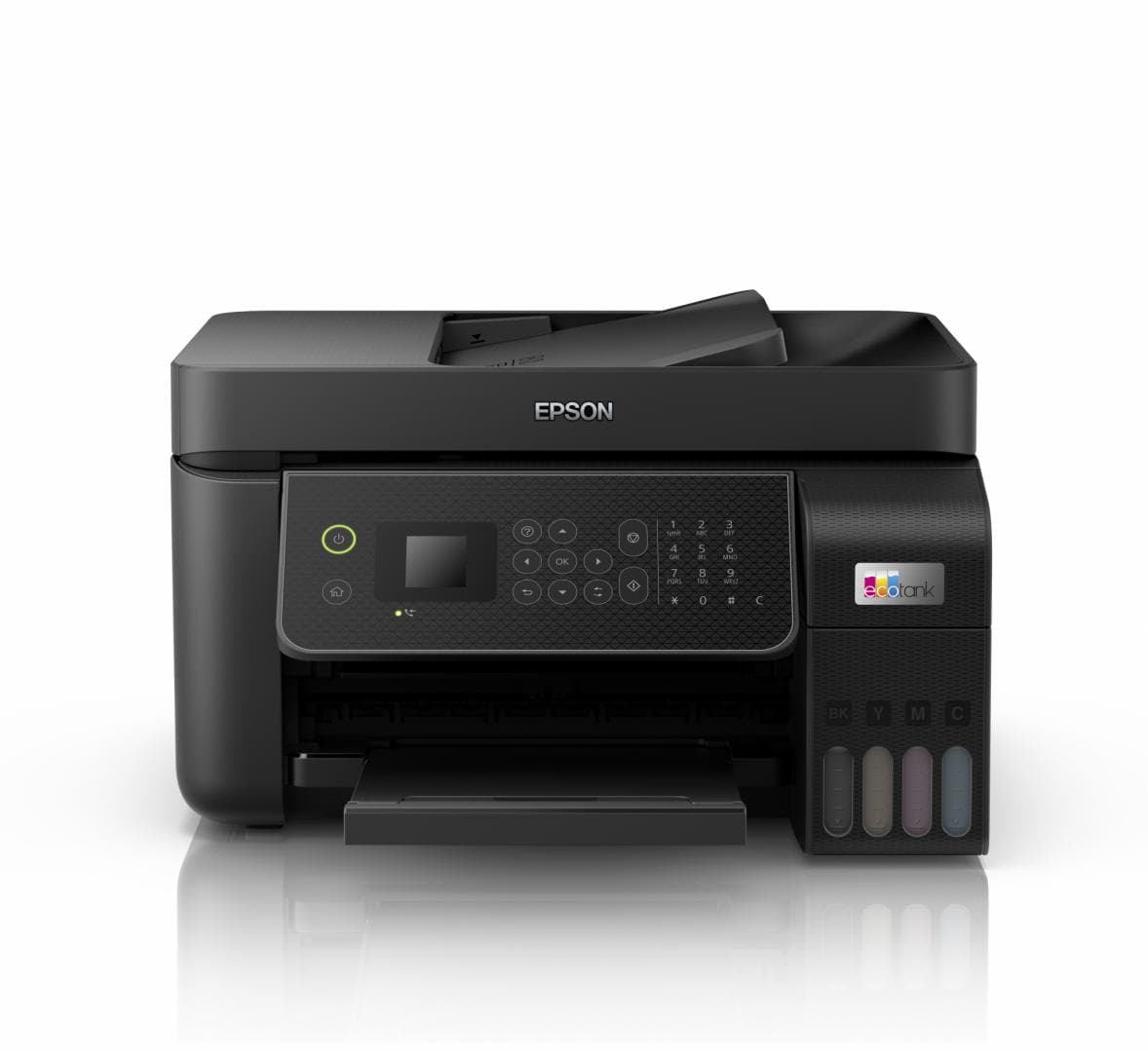 Multifunctional inkjet color Epson EcoTank CISS L5310, dimensiune A4 (Printare,Copiere, Scanare, Fax), printare borderless, viteza 33ppm alb-negru, 15ppm color, rezolutie 5760 x 1440 dpi, alimentare hartie 100 coli, ADF 30 coli ,scanner CIS, rezolutie 1200 x 2400 dpi, interfata: USB, retea, WIFI