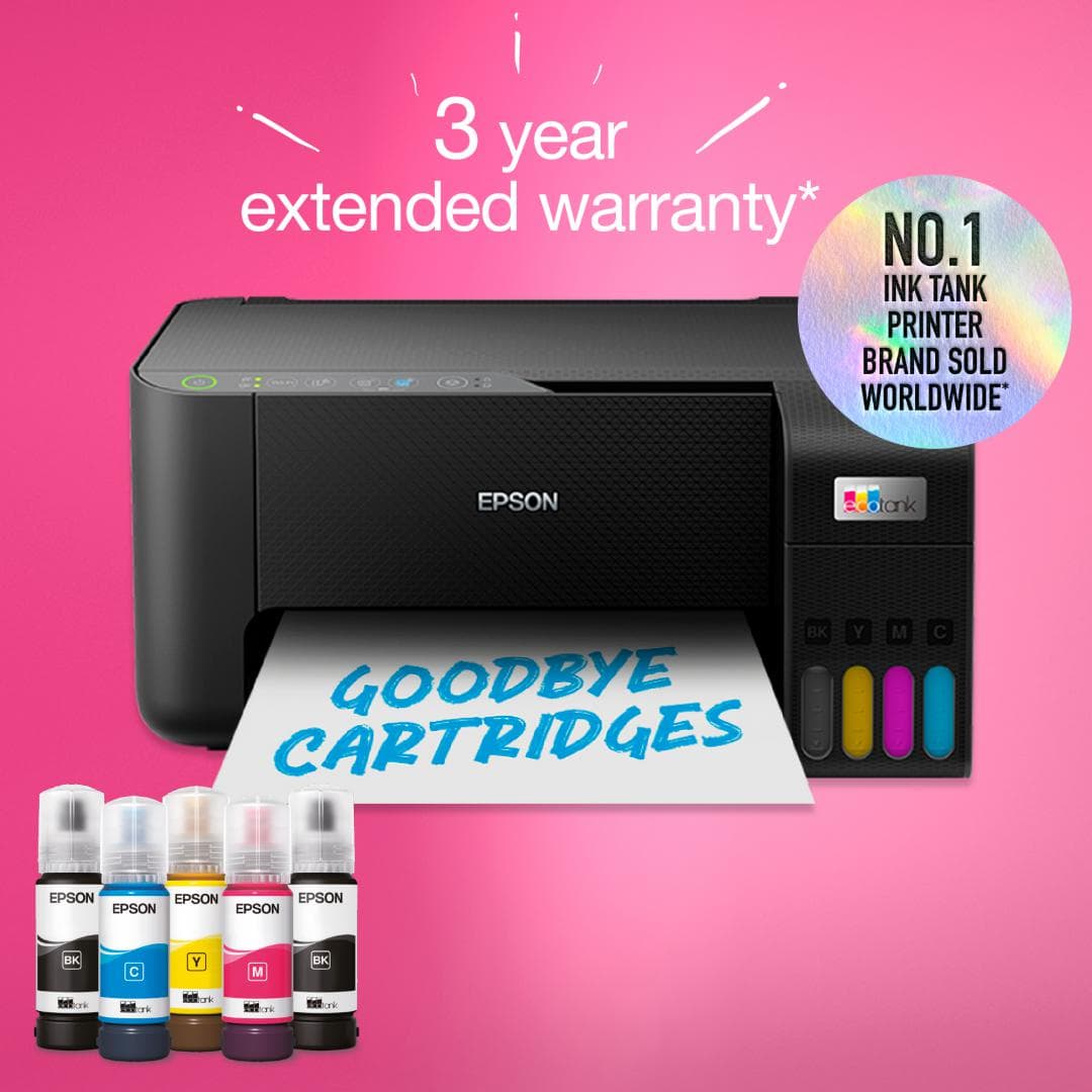 Multifunctional inkjet color Epson EcoTank CISS L3270, dimensiune A4 (Printare,Copiere, Scanare), printare borderless, viteza 33ppm alb- negru, 15ppm color, rezolutie 5760x1440 dpi, alimentare hartie 100 coli, scanner CIS rezolutie 1.200  x 2.400 DPI, interfata: USB ,WI-FI, WI-FI Direct consumabile