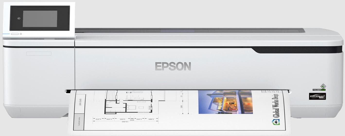 Plotter Epson Surecolor SC-T2100, Imprimanta large format 24" (A1 ) in 4 culori, rezolutie maxima de listare 2.400 x 1.200 dpi, Cerneala Epson Ultrachrome XD2 pigment ink, grosime hartie 0,05mm - 0,27 mm interfata: USB 3.0, Retea, WI-FI, WI-FI direct, Touchscreen color 10.9cm, memorie imprimanta