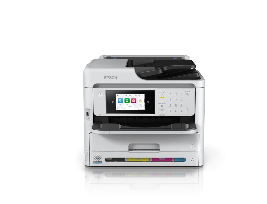 Multifunctional inkjet color Epson WorkForce Pro WF-C5890DWF, dimensiune A4 (Printare, copier, Fax ),duplex, viteza 34ppm alb-negru si color, rezolutie 4.800 x 1.200 dpi, alimentare hartie 250 coli + 50 ADF, Scanner: 24 ipm,rezolutie 1200 x 2400dpi, scan to email, FTP, USB, JPEG, TIFF, PDF, Senzor