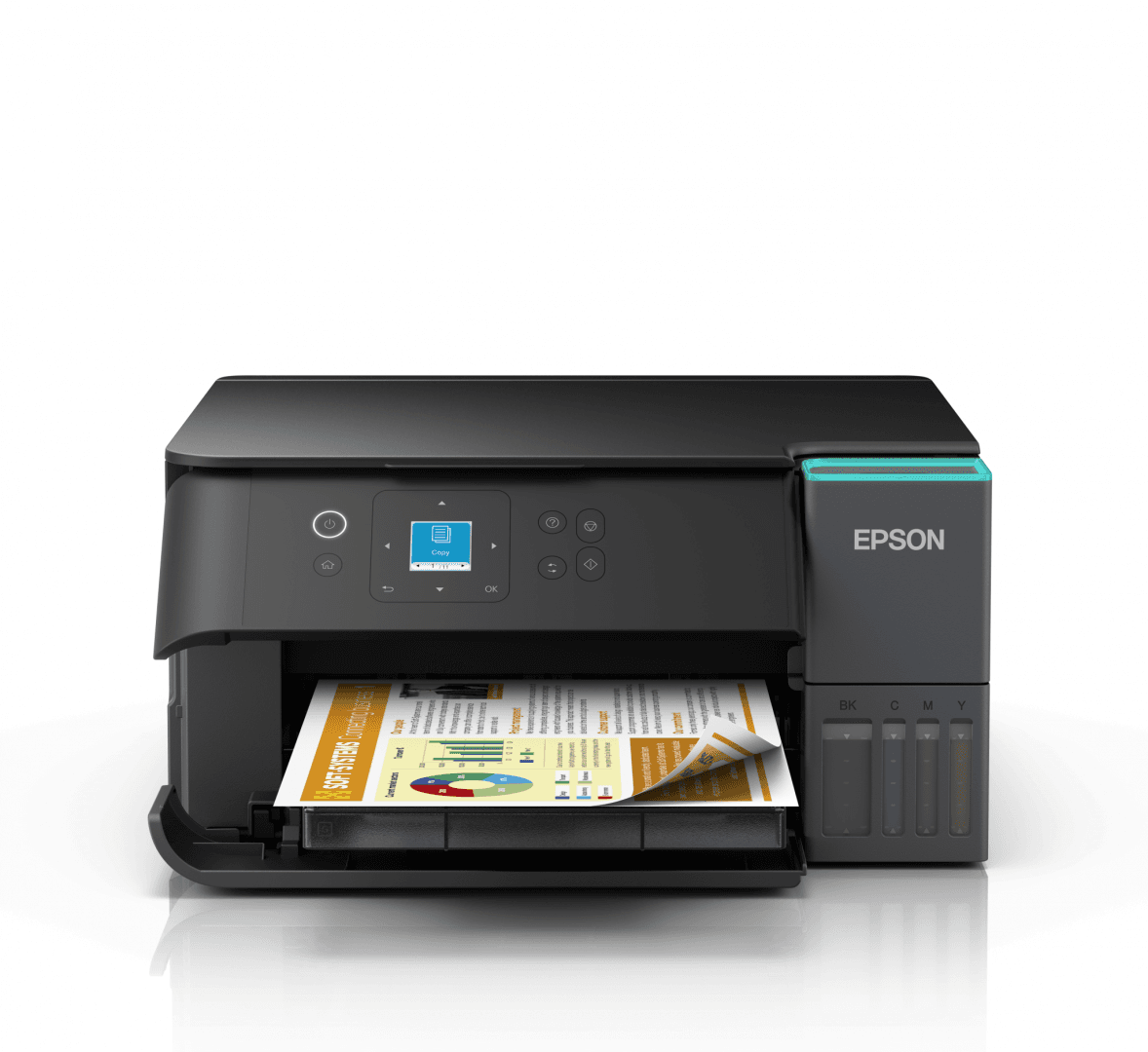 Multifunctional inkjet color Epson EcoTank CISS L4360, dimensiune A4 (Printare,Copiere, Scanare), printare borderless, viteza 33ppm alb-negru, 20ppm color, rezolutie 4800 x 1200 dpi, alimentare hartie 100 coli, duplex automat, scanner CIS rezolutie 1,200 DPI x 2,400 DPI,  BMP, JPEG, PICT, TIFF