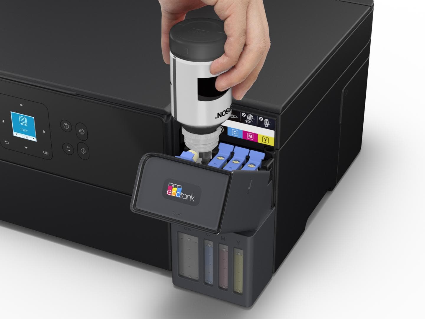 Multifunctional inkjet color Epson EcoTank CISS L4360, dimensiune A4 (Printare,Copiere, Scanare), printare borderless, viteza 33ppm alb-negru, 20ppm color, rezolutie 4800 x 1200 dpi, alimentare hartie 100 coli, duplex automat, scanner CIS rezolutie 1,200 DPI x 2,400 DPI,  BMP, JPEG, PICT, TIFF