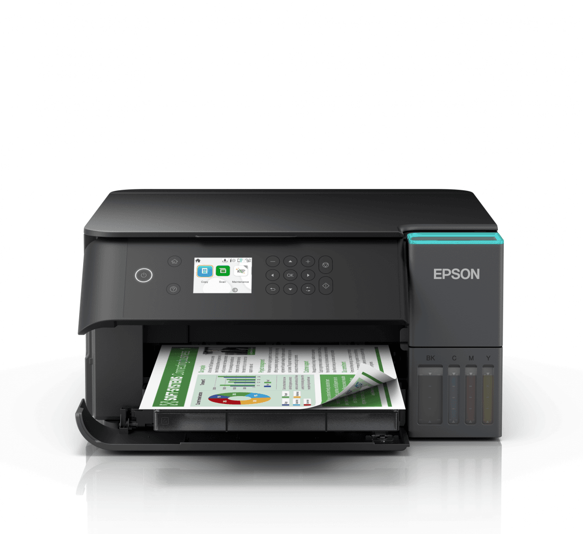 Multifunctional inkjet color Epson EcoTank CISS L6360, dimensiune A4 (Printare,Copiere, Scanare), printare borderless, viteza 33ppm alb-negru, 20ppm color, rezolutie 4800x1200 dpi, alimentare hartie 250 coli, duplex automat ,scanner CIS rezolutie 1200x2400, consumabile: T03Y1 Black (8.5k), T03Y2