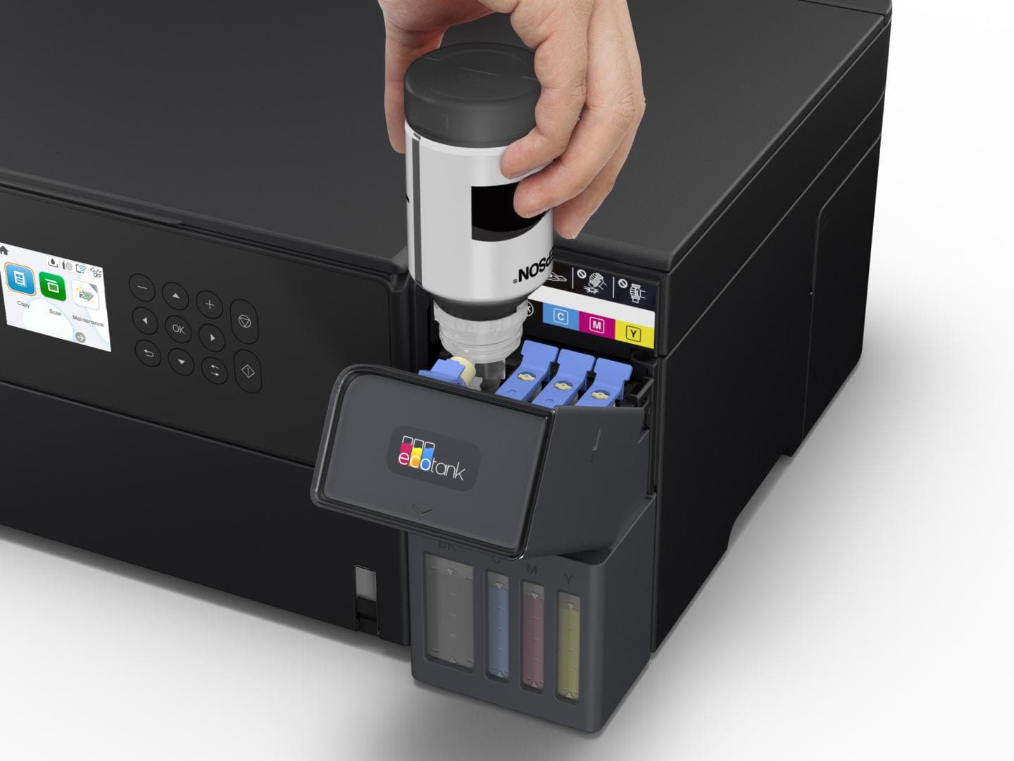 Multifunctional inkjet color Epson EcoTank CISS L6360, dimensiune A4 (Printare,Copiere, Scanare), printare borderless, viteza 33ppm alb-negru, 20ppm color, rezolutie 4800x1200 dpi, alimentare hartie 250 coli, duplex automat ,scanner CIS rezolutie 1200x2400, consumabile: T03Y1 Black (8.5k), T03Y2