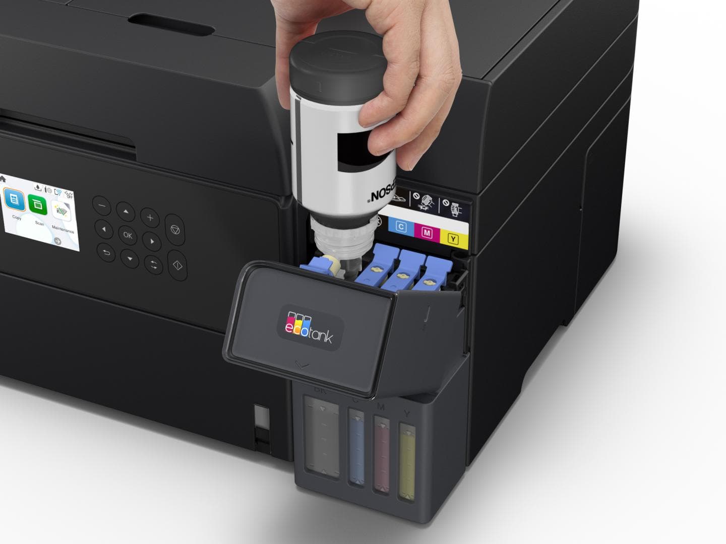 Multifunctional inkjet color Epson EcoTank CISS L6370, dimensiune A4 (Printare,Copiere, Scanare), printare borderless, viteza 35ppm alb-negru, 23ppm color, rezolutie 4800x1200 dpi, alimentare hartie 250 coli,ADF 30 coli, duplex automat ,scanner CIS rezolutie 1200x2400, consumabile: (black 8.5k