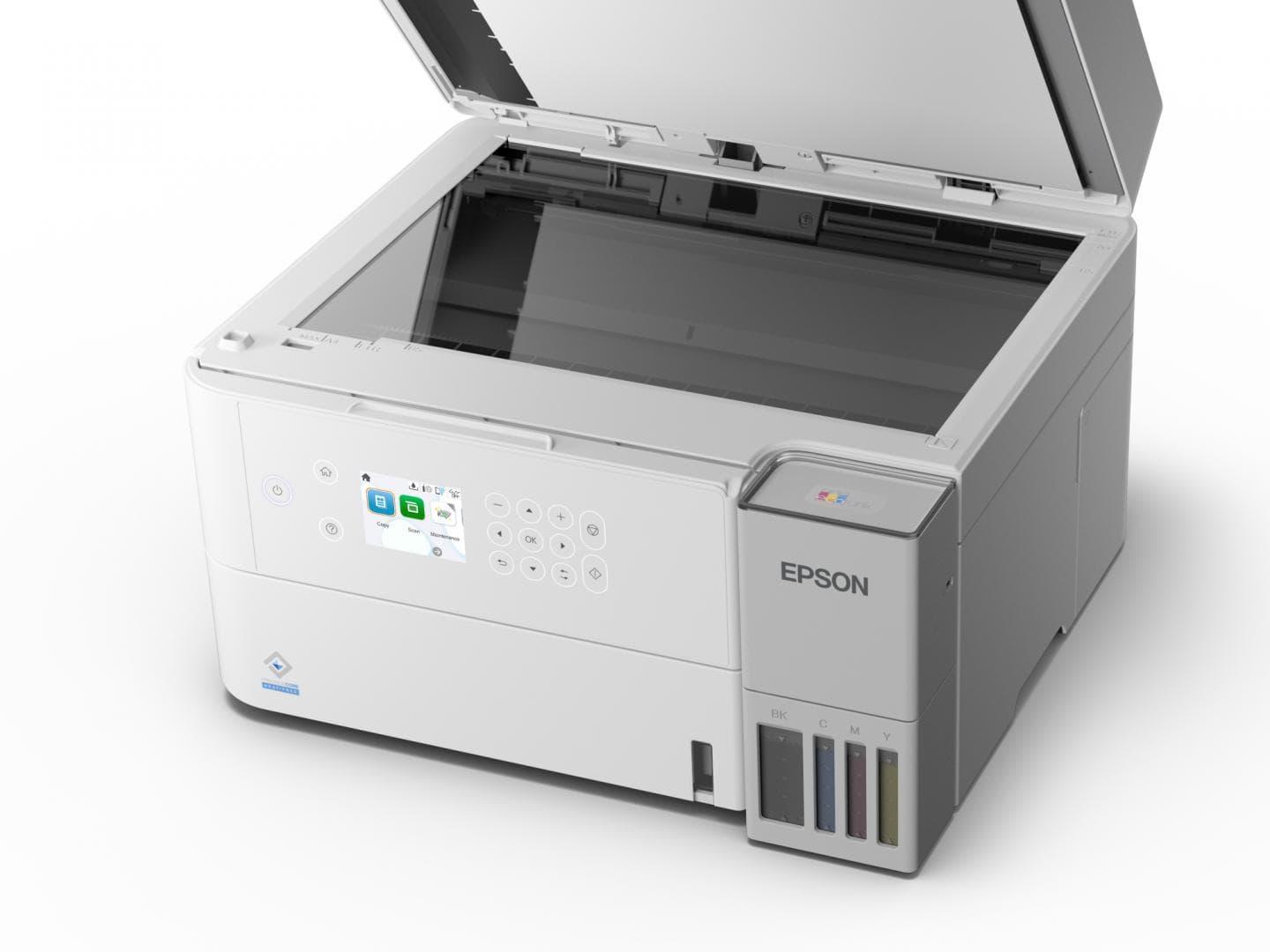 Multifunctional inkjet color Epson EcoTank CISS L6376, culoare alb, dimensiune A4 (Printare,Copiere, Scanare), printare borderless, viteza 35ppm alb-negru, 23ppm color, rezolutie 4800x1200 dpi, alimentare hartie 250 coli,ADF 30 coli, duplex automat ,scanner CIS rezolutie 1200x2400, Interfata: USB