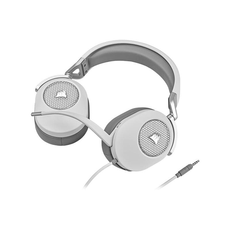 Casti cu microfon Corsair HS65 Surround 7.1, Multi-platform Gaming and Mobile, 20Hz-20KHz, 32ohm, 114db, driver 50mm, alb