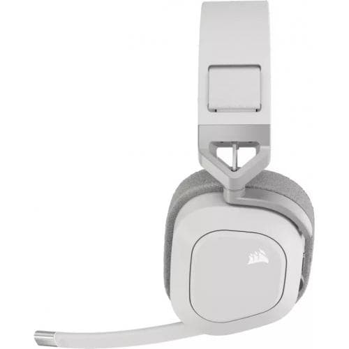 Casti cu microfon Corsair HS80 MAX WIRELESS, Multi-platform Gaming, 20Hz-40Khz, 32ohm, 116db, driver 50mm, autonomie baterie de pana la 24 de ore, alb