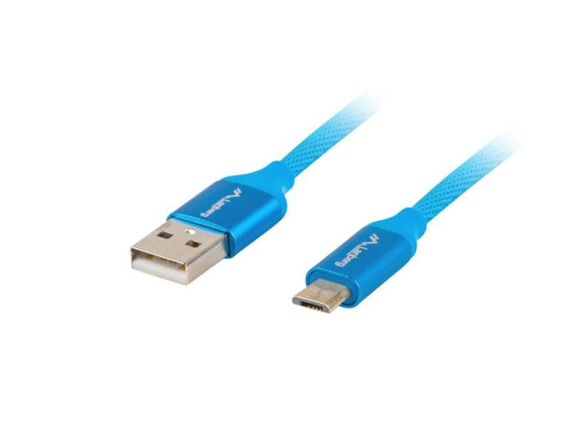 Cablu USB Micro(M)  USB-A(M) 2.0 1 m albastru Premium QC 3.0