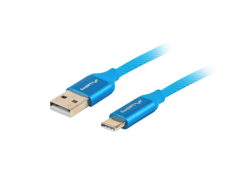 Cablu USB-C(M)  USB-A(M) 2.0 1 m albastru Premium QC 3.0