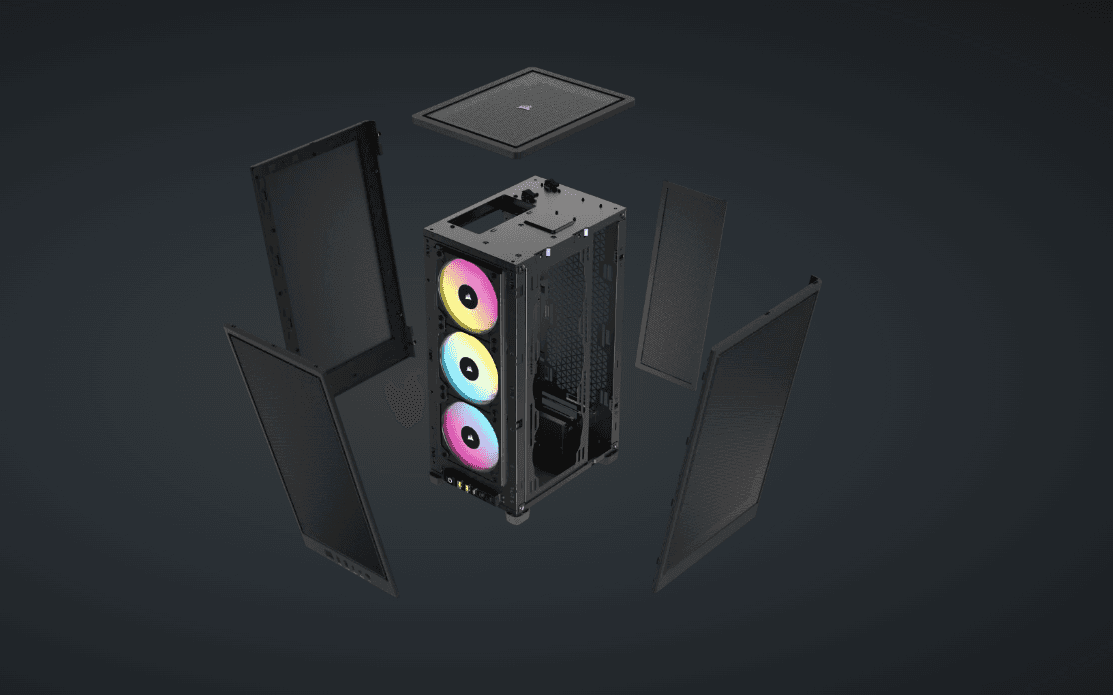 Carcasa Corsair 2000D Airflow RGB Mini-ITX NEGRU
