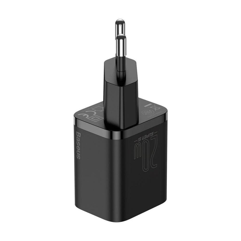 INCARCATOR retea Baseus Super Si, Quick Charge 20W, 1 x USB Type-C 5V/3A max, negru