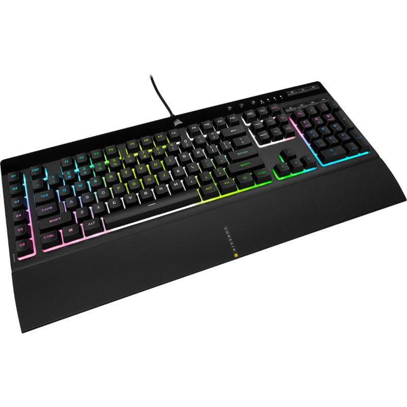 CORSAIR K55 RGB PRO, negru  12-Key Selective with Anti-Ghosting Supported in iCUE Wired Connectivity USB 2.0 Type-A Key Switches RUBBER DOME
