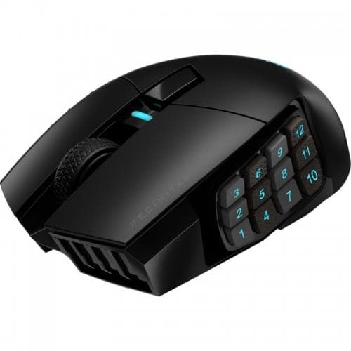 Mouse Gaming Corsair SCIMITAR ELITE WIRELESS MMO Optical cu fir, negru